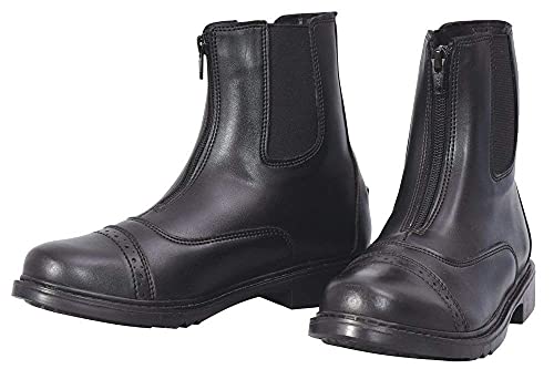 TuffRider Women's Starter Front Zip Paddock Boots, Black, 7