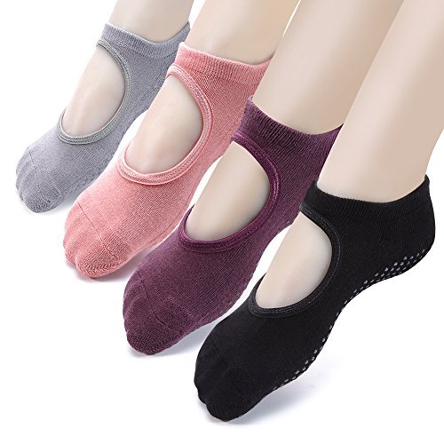 Cooque Yoga Socks for women with Non-Slip Grips&Straps - for...
