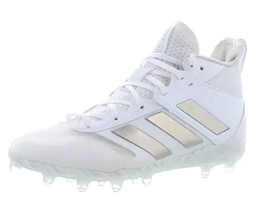 adidas Unisex Adizero Lacrosse Cleats Shoe, White/Silver...