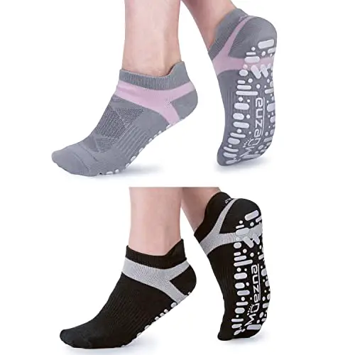 Muezna Non Slip Yoga Socks for Women, Anti-Skid Pilates,...
