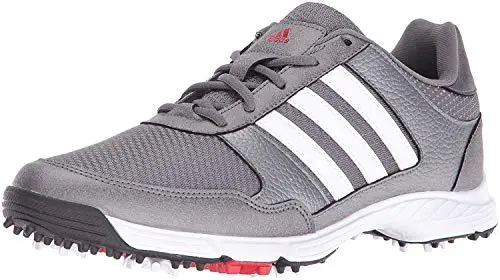 adidas Men's Tech Response Golf Shoe, Iron Metallic/White, 7...