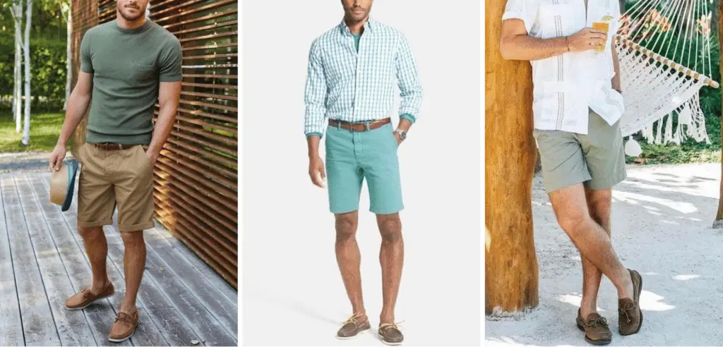 what to wear with khaki shorts