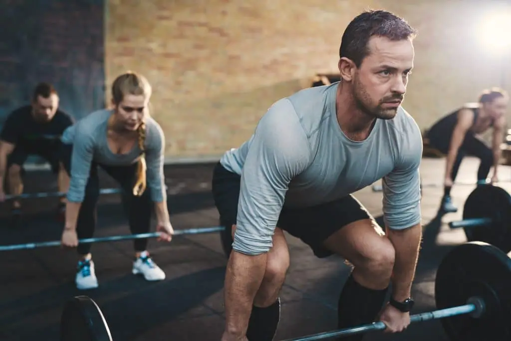 Lifting class at the gym