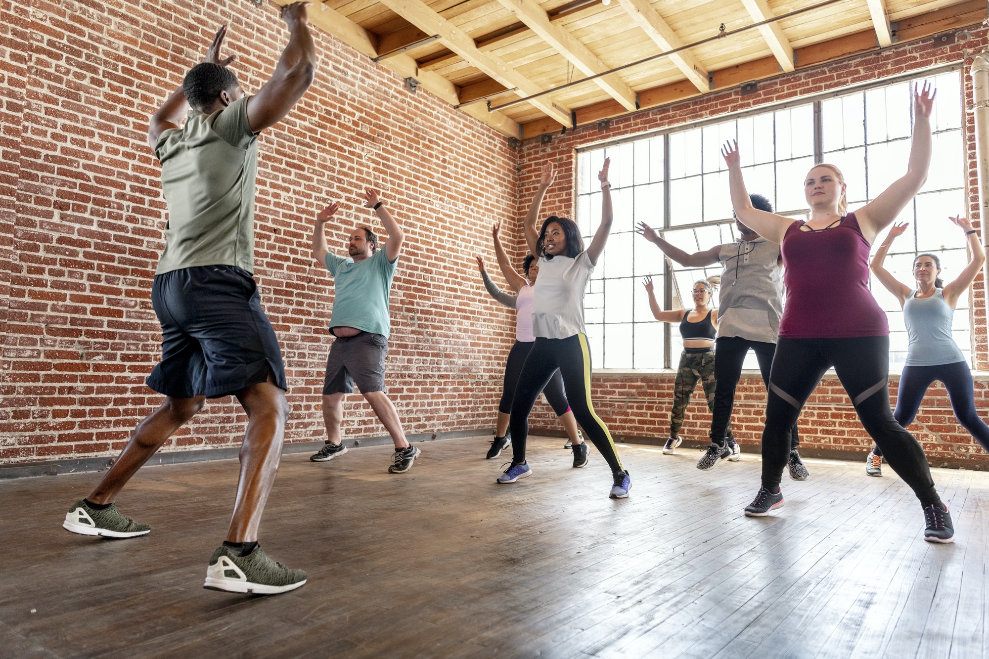 Fitness class at the gym